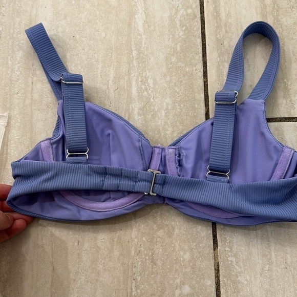 Morning Dip Purple Ribbed Bikini Bathing Suit Set XS Brand New - Picture 7 of 9